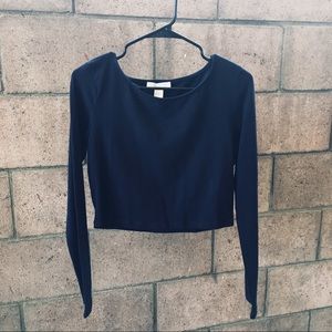 F21 Blue Cropped Long Sleeve!